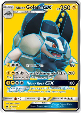 Alolan Golem GX (102/111) [Sun & Moon: Crimson Invasion] - Trinity Hobby