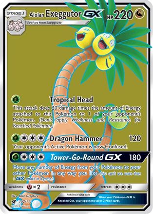 Alolan Exeggutor GX (107/111) [Sun & Moon: Crimson Invasion] - Trinity Hobby
