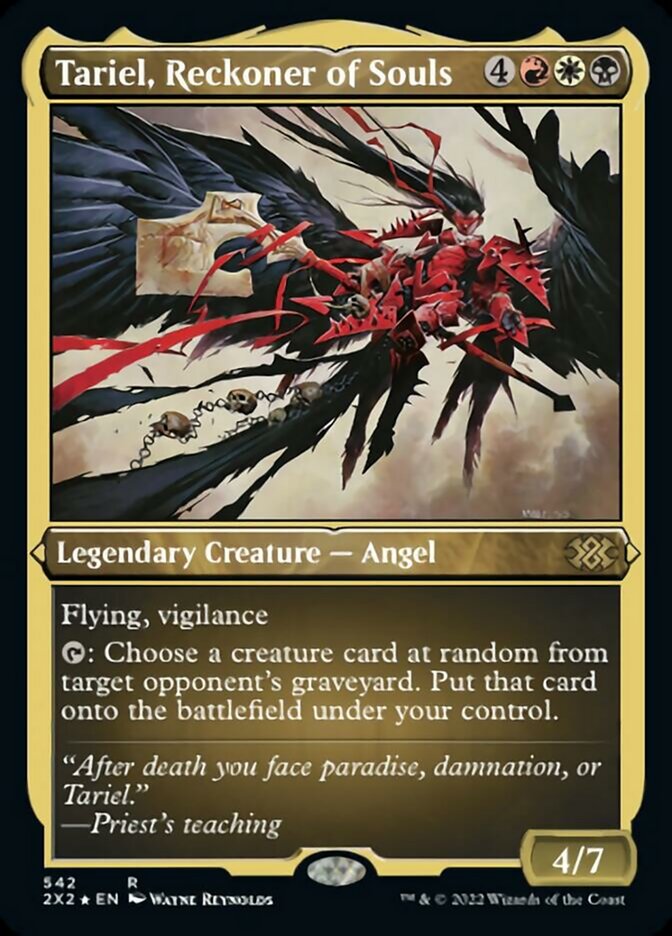 Tariel, Reckoner of Souls (Foil Etched) [Double Masters 2022] - Trinity Hobby