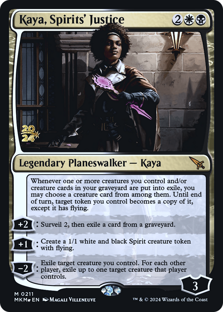 Kaya, Spirits' Justice [Murders at Karlov Manor Prerelease Promos] - Trinity Hobby