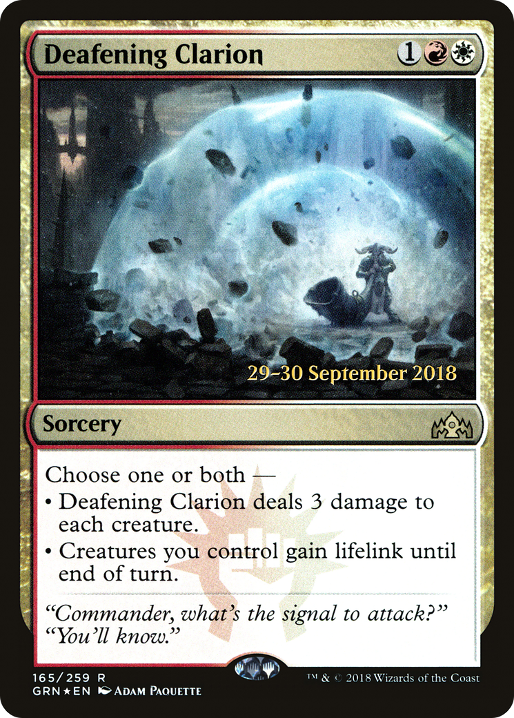 Deafening Clarion [Guilds of Ravnica Prerelease Promos] - Trinity Hobby