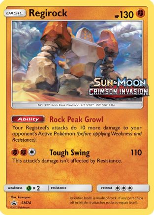 Regirock (SM74) [Sun & Moon: Black Star Promos] - Trinity Hobby