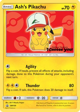 Ash's Pikachu (SM109) [Sun & Moon: Black Star Promos] - Trinity Hobby
