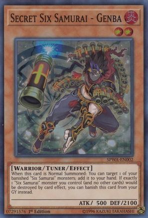 Secret Six Samurai - Genba [SPWA-EN002] Super Rare - Trinity Hobby