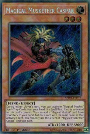 Magical Musketeer Caspar [SPWA-EN016] Secret Rare - Trinity Hobby