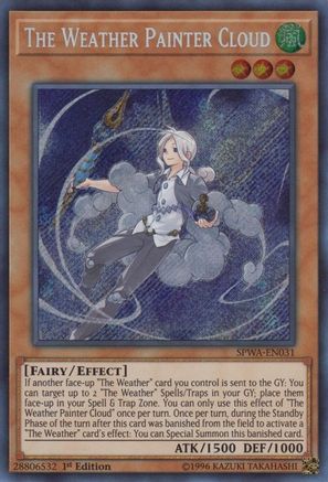 The Weather Painter Cloud [SPWA-EN031] Secret Rare - Trinity Hobby
