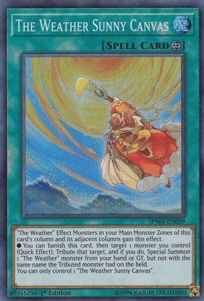 The Weather Sunny Canvas [SPWA-EN039] Super Rare - Trinity Hobby