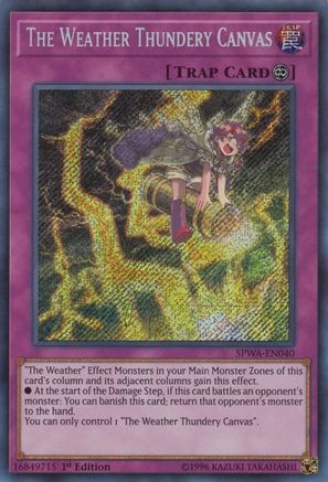 The Weather Thundery Canvas [SPWA-EN040] Secret Rare - Trinity Hobby