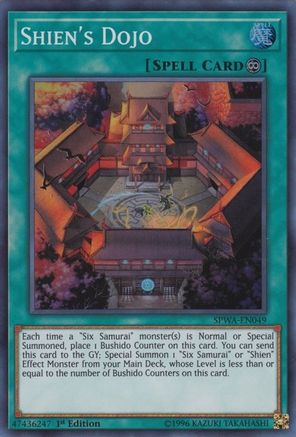 Shien's Dojo [SPWA-EN049] Super Rare - Trinity Hobby