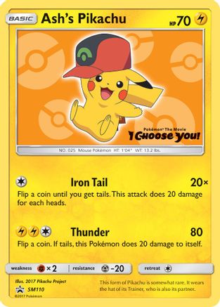 Ash's Pikachu (SM110) [Sun & Moon: Black Star Promos] - Trinity Hobby