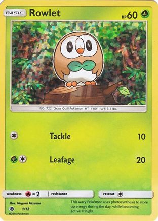 Rowlet (1/12) [McDonald's Promos: 2017 Collection] - Trinity Hobby