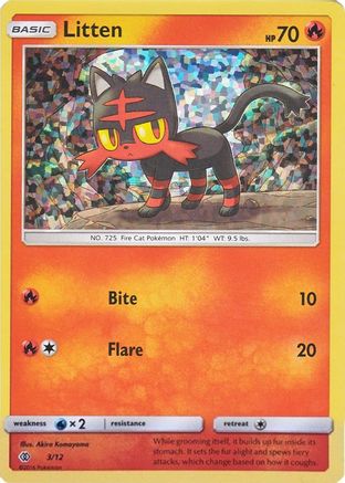 Litten (3/12) [McDonald's Promos: 2017 Collection] - Trinity Hobby