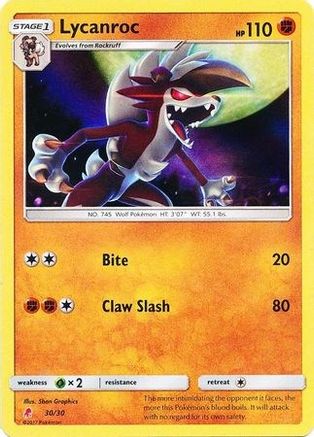 Lycanroc (30/30) [Sun & Moon: Trainer Kit - Lycanroc] - Trinity Hobby