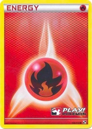 Fire Energy (106/114) (Play Pokemon Promo) [Black & White: Base Set] - Trinity Hobby
