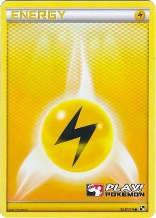 Lightning Energy (108/114) (Play Pokemon Promo) [Black & White: Base Set] - Trinity Hobby