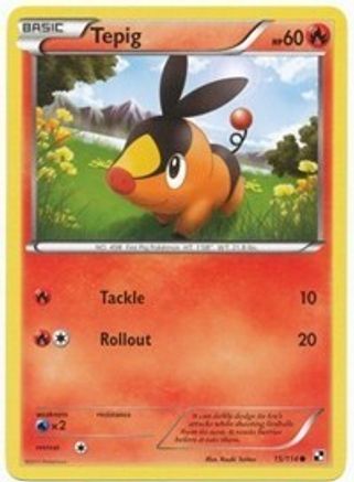 Tepig (15/114) (Cosmos Holo) [Black & White: Base Set] - Trinity Hobby