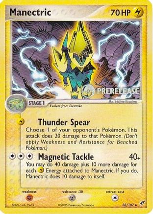 Manectric EX (38/107) (Deoxys Prerelease Promo) [Nintendo: Black Star Promos] - Trinity Hobby