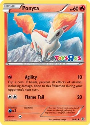 Ponyta (Toys R Us Promo) - (014/83) Holofoil [Miscellaneous Cards & Products]