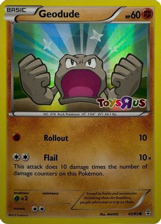 Geodude (Toys R Us Promo) - (043/83) Holofoil [Miscellaneous Cards & Products]