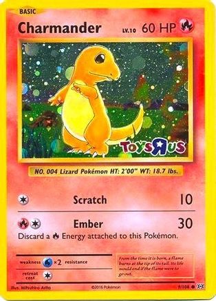 Charmander (Toys R Us Promo) - (009/108) Holofoil [Miscellaneous Cards & Products]