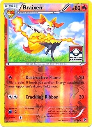 Braixen (12/124) (League Promo) [XY: Fates Collide] - Trinity Hobby