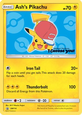 Ash's Pikachu (SM114) [Sun & Moon: Black Star Promos] - Trinity Hobby