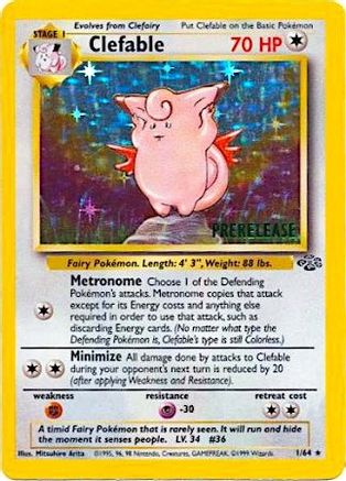 Clefable (1/64) (Prerelease Promo) [Jungle Unlimited] - Trinity Hobby