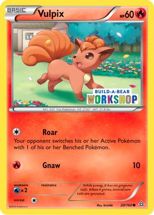 Vulpix (Build-A-Bear Workshop Exclusive) - (020/160) [Miscellaneous Cards & Products]