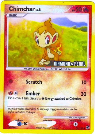 Chimchar (76/130) [Burger King Promos: 2008 Collection] - Trinity Hobby