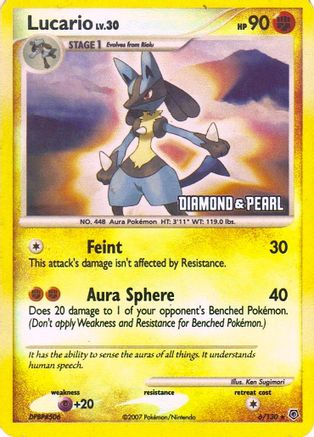 Lucario (6/130) [Burger King Promos: 2008 Collection] - Trinity Hobby