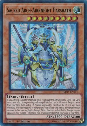 Sacred Arch-Airknight Parshath [SR05-EN001] Ultra Rare - Trinity Hobby