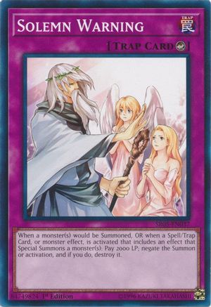 Solemn Warning [SR05-EN037] Common - Trinity Hobby