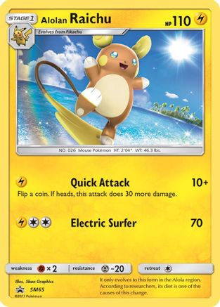 Alolan Raichu (SM65) [Sun & Moon: Black Star Promos] - Trinity Hobby