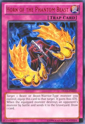 Horn of the Phantom Beast (Red) [DL15-EN020] - Duelist League Promo Unlimited - Rare - Trinity Hobby