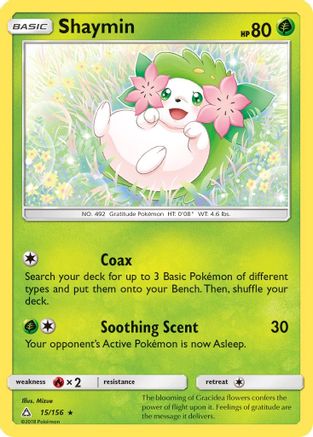 Shaymin (15/156) [Sun & Moon: Ultra Prism] - Trinity Hobby
