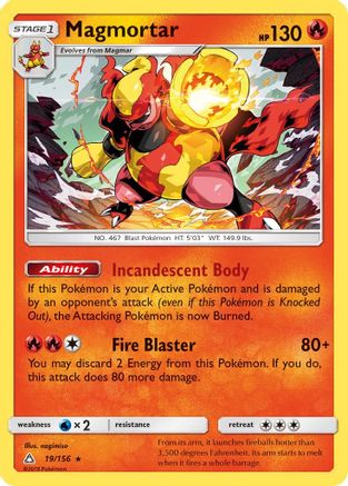 Magmortar (19/156) [Sun & Moon: Ultra Prism] - Trinity Hobby