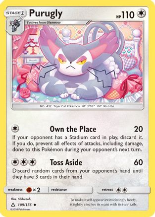 Purugly (109/156) [Sun & Moon: Ultra Prism] - Trinity Hobby