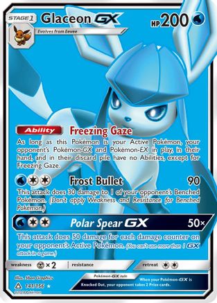 Glaceon GX (141/156) [Sun & Moon: Ultra Prism] - Trinity Hobby