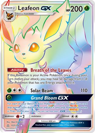 Leafeon GX (157/156) [Sun & Moon: Ultra Prism] - Trinity Hobby