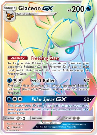 Glaceon GX (159/156) [Sun & Moon: Ultra Prism] - Trinity Hobby