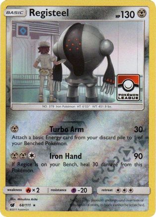 Registeel (68/111) (League Promo) [Sun & Moon: Crimson Invasion] - Trinity Hobby