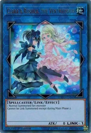 Clara & Rushka, the Ventriloduo [EXFO-EN049] Ultra Rare - Trinity Hobby