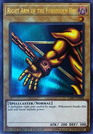 Right Arm of the Forbidden One [LART-EN006] Ultra Rare - Trinity Hobby
