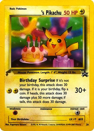 Pikachu (24) (Birthday) [Pikachu World Collection Promos] - Trinity Hobby