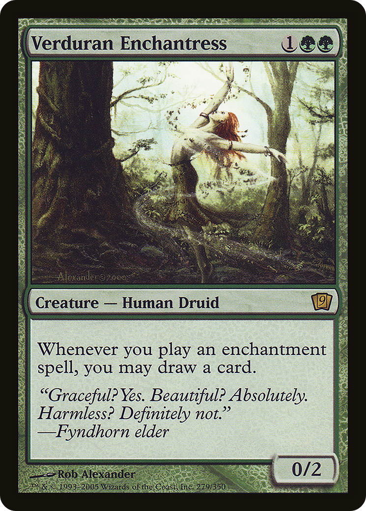 Verduran Enchantress  [Foil]  (9ED-279★) - [Ninth Edition] - Trinity Hobby
