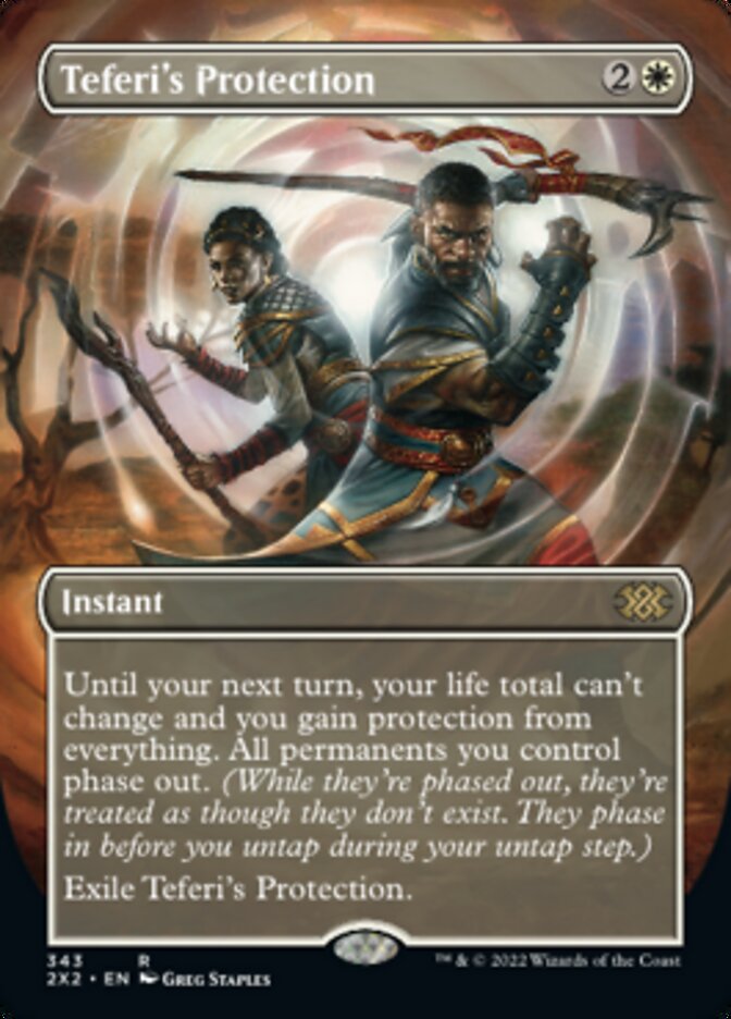 Teferi's Protection (Borderless Alternate Art) [Double Masters 2022] - Trinity Hobby