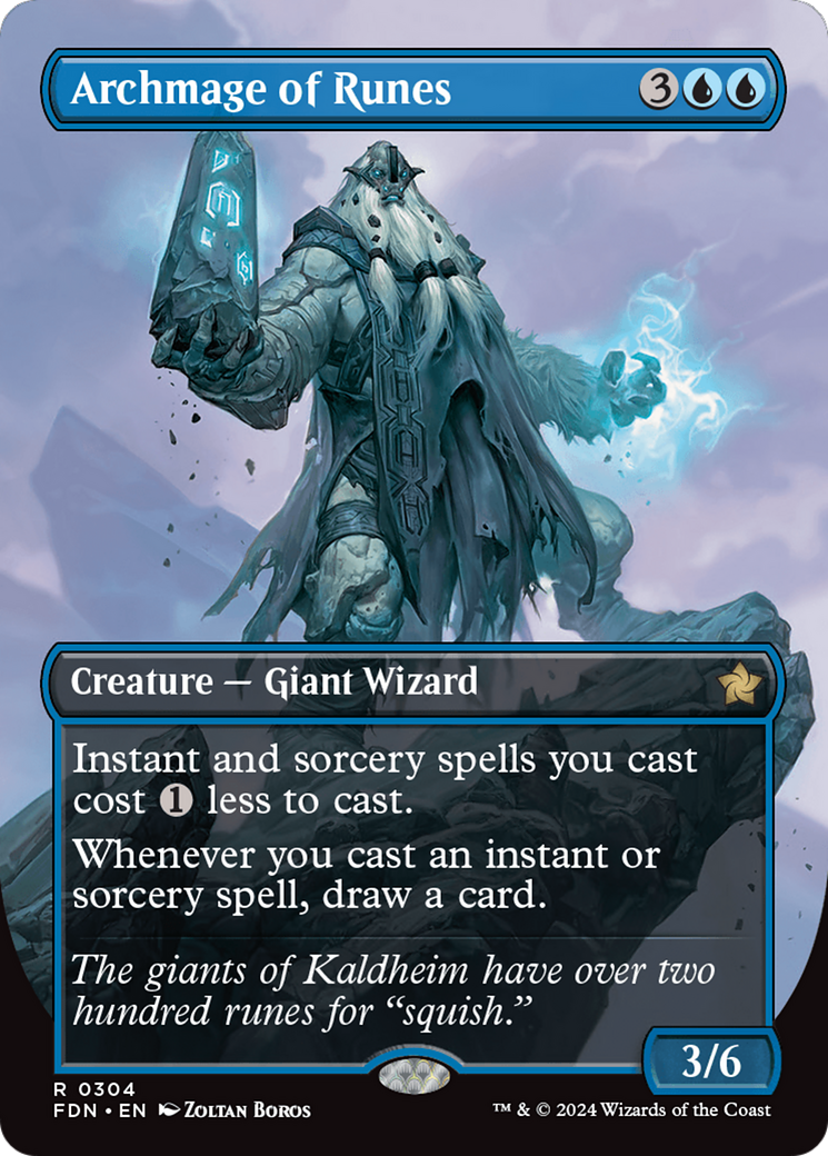 Archmage of Runes (Borderless) [Foundations] - Trinity Hobby