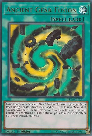 Ancient Gear Fusion [LED2-EN032] Ultra Rare - Trinity Hobby