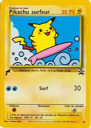 Pikachu (28) (Surfing) [Pikachu World Collection Promos] - Trinity Hobby