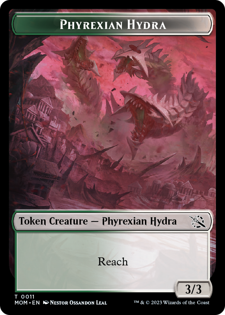 Monk // Phyrexian Hydra (11) Double-Sided Token [March of the Machine Tokens] - Trinity Hobby